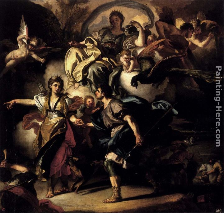 The Royal Hunt Of Dido And Aeneas painting - Francesco Solimena The Royal Hunt Of Dido And Aeneas art painting